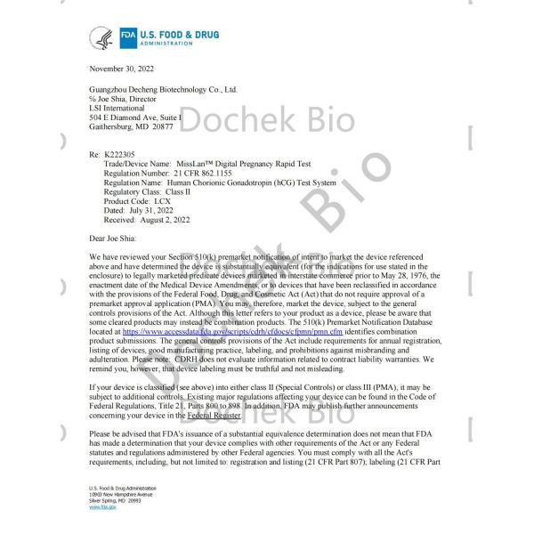 10mIU/ML 510k CE ANVISA Pregnancy Test Kit With Digital Accurate Result Show