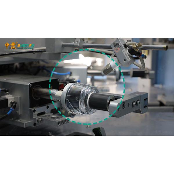 Full Servo 2-color Silk Screen Printer Plus Hot Stamping With Vision Camera Orientation For Cream Jar SF-MP310