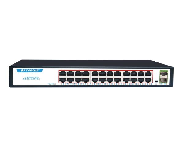 Quality 370W PoE Power Network Ethernet Switch Internal Power RJ-45 1000 Mbps for sale
