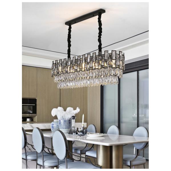 Modern crystal chandelier for Living Room Modern Rectangle Kitchen island indoor Lighting led Chandeliers(WH-CY-170)
