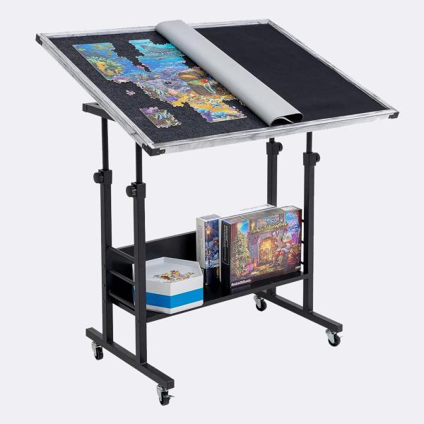 Jigsaw Puzzle Play AJUNION 1500 Piece Table with Adjustable Height and Educational Toy