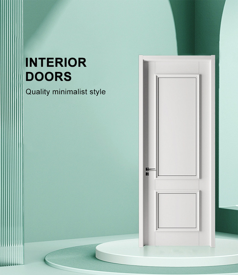 Internal Main Painting WPC Door Wood Plastic Waterproof Formaldehyde Free