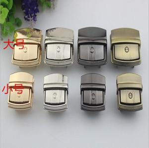 Wholesale Customized design light gold bag hardware metal briefcase push button locks from china suppliers