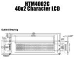 Multi Scene 40x4 Character LCD , MCU LCD Character Module