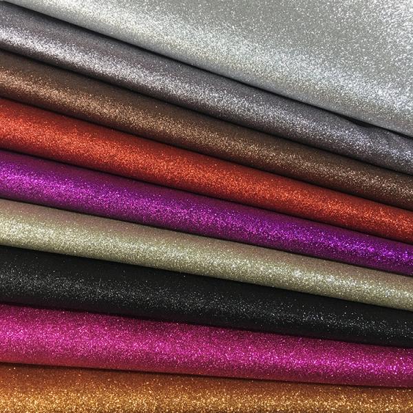 Customized Glitter Wall Fabric High Abrasion Resistance Easy Cutting Solid Color