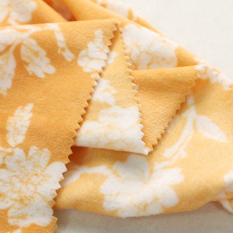 Wholesale Flower Pattern Printed Super Soft Fabric 280gsm Double Side Polyester from china suppliers