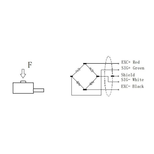 FA102 100-1000N Mini Force Sensor Stainless Steel Button Force Measurement Transducers