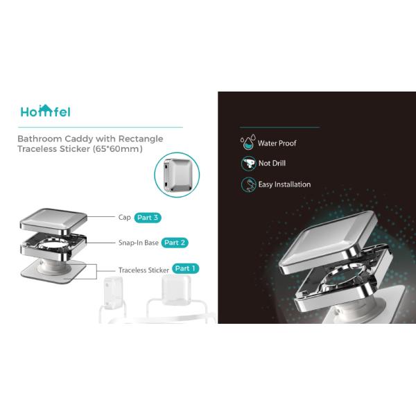 2 Tiers Bathroom Organizer Small Hanging Shower Caddy Stainless Steel