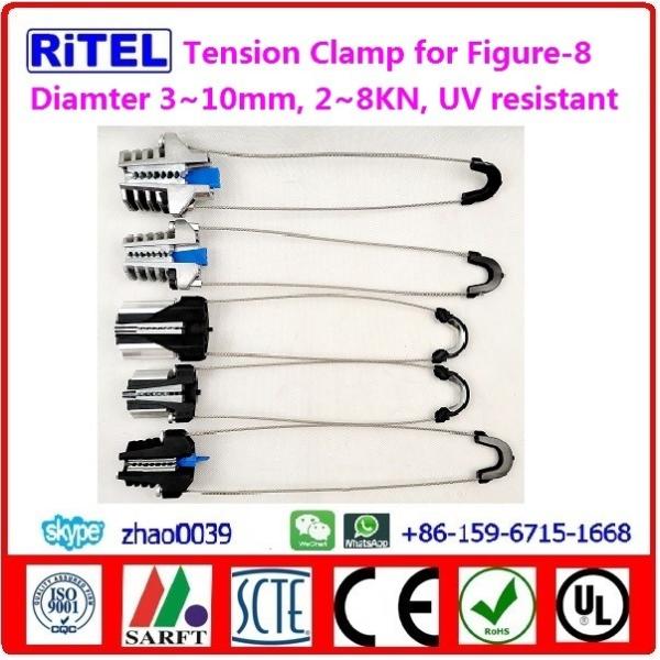 ftth/fttx/fttb fitting, anchor tension clamps, brackets and hooks for fiber optical cable installation