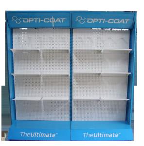 China Blue Color 500mm Depth 1000mm Length Peg Hook Display Rack Powder Coated on sale