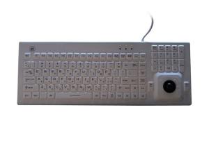 Wholesale Black / White Waterproof Computer Keyboard With Rollerball Mouse USB Interface from china suppliers