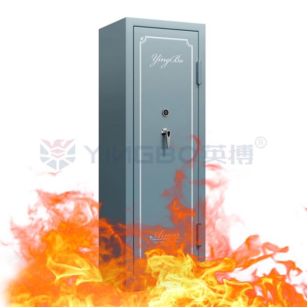 Quality Haze Blue Color Design Gun Safe Box Key Lock For Security for sale