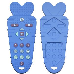 Durable Silicone Baby Teether Custom Color Soft TV Remote Teether