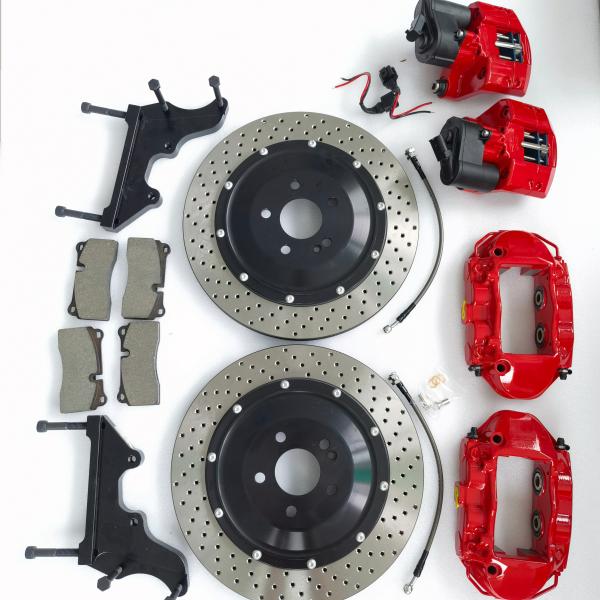6061 Aluminum 4 Pots Brake System Dual Rear Caliper 355x28mm Brake Disc