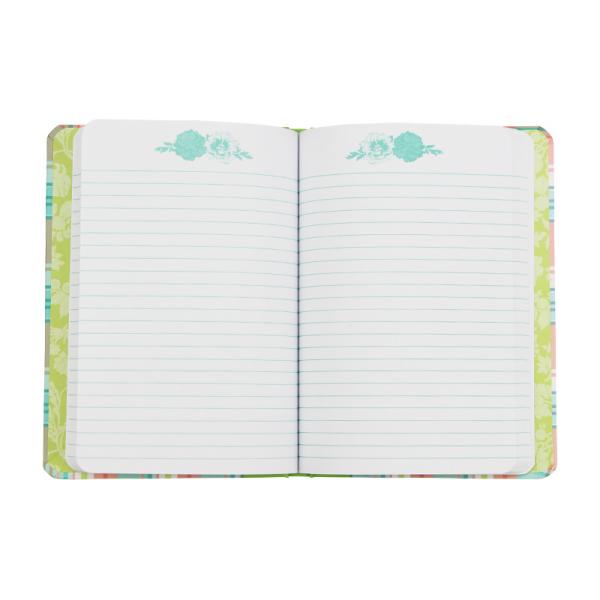 Grid Alphabet Promotional Journal Books Bookmark Pocket Elastic Included