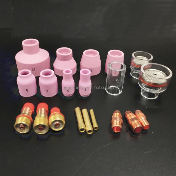 Air/water Cooled TIG Welding Torch Accessories Kit with Stubby Gas Lens and Glass Cup