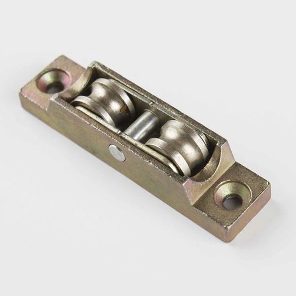 Load Capacity 55 kg/pair Width 16mm UPVC Window and Door Accessories Zinc Alloy Double Roller Grooved
