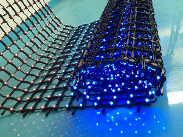Quality transparent slim Flexible led display, outdoor display led curtain display mesh video screen for sale