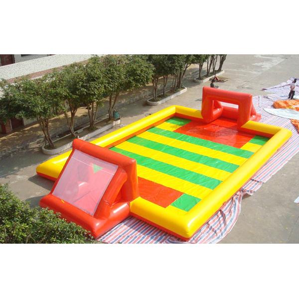 Amazing Sport Game Inflatable Football Field , Colorful PVC Inflatable Football