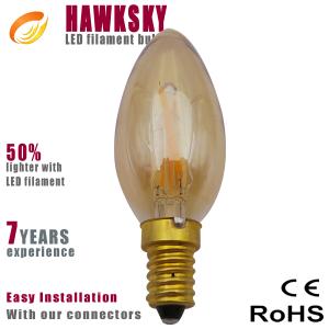 China 2015 China New design 220v E14 led filament bulb dimmable on sale