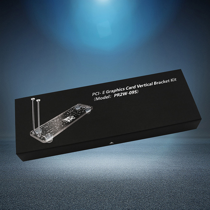 PCI- E 3.0 16X Graphics Card Vertical Kickstand With RGB LED Light And PCI-E Extension Cabl