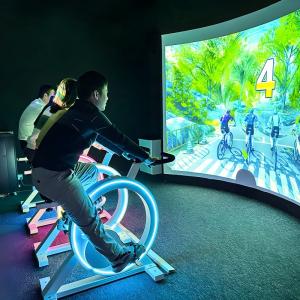 Wholesale 1280x800 AR Interactive Wall System Exercise Bike With Interactive Games from china suppliers