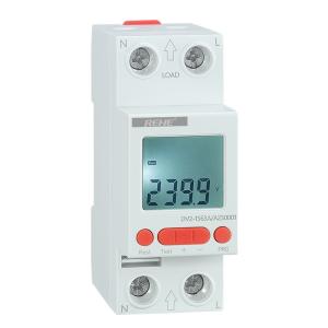Wholesale DV2-1S63A Din Rail Single Phase LCD Under Voltage Over Voltage Auto Reset Relay from china suppliers