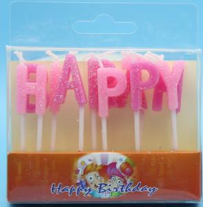 Wholesale Glitter Alphabet Letter Birthday Candles Non Toxic For Cake Decorative Pure Color from china suppliers
