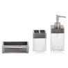 Buy cheap Vintage Look 3pcs Bath Accessories Set Clear Glass And Brushed Metal from wholesalers