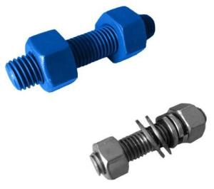 China Metric Screw Thread M28 Stud Bolts Heavy Hex Nuts DIN934 Zinc Plate Surface on sale