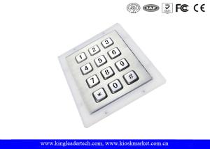 Stainless Steel Industrial Numeric Keypad Vandal High Resistance For Access Control System