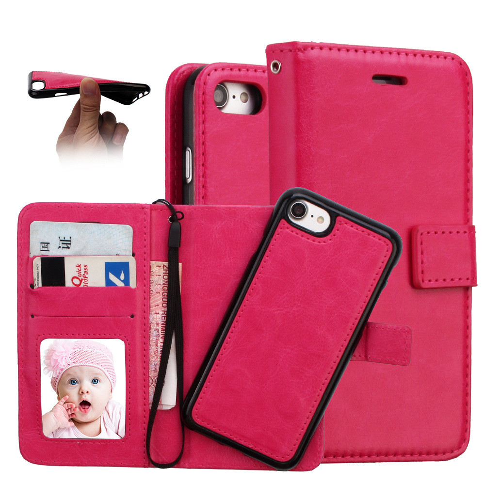 iPhone XR Case,2 In 1 Magnetic Wallet Case Detachable Cover For iPhone 6/7/8/X/XS/XR/XS MAX,Samsung Galaxy S8,S9
