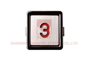 China Home Elevator Push Button ABS Base With Metal Circle Outer Frame And Surface on sale
