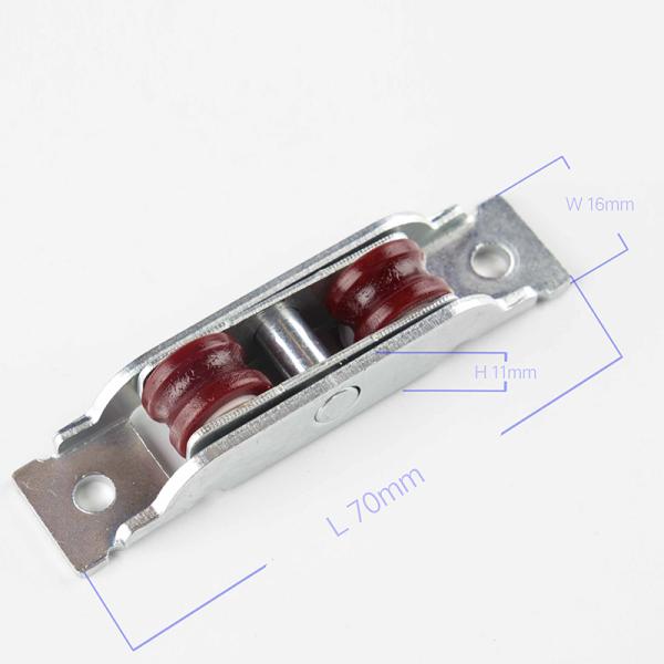 Hotel Villa Apartment Office Building 65mm Nylon Wheel UPVC Double Sliding Window Roller