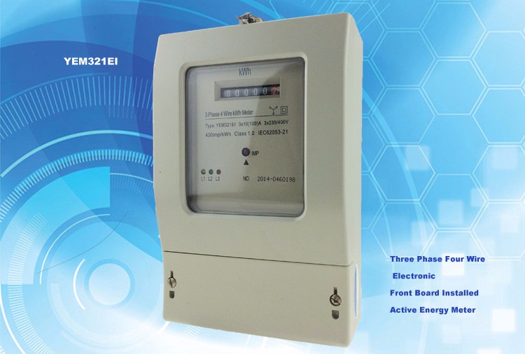 Three Phase Electronic Front Board Installed Multi-functional Digital Energy Meter/Electricity Meter YEM321EI
