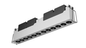 China 24W GS2230N12ML series  12 optics linear recessed downlight Aluminum body PMMA optics IP44 linear downlight on sale