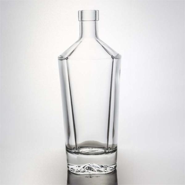 Glass Liquor Bottle for Whisky Gin Rum Vodka 500ml Capacity and Cork Stopper Included