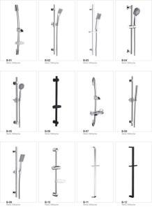 Wholesale Wall Mounted Bathroom Shower Slide Bar Kit Brushed Nickel Color from china suppliers