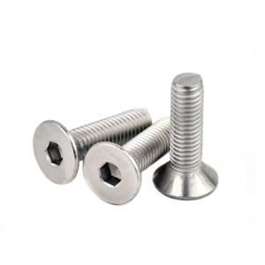 China Custom White Zinc Plated Hexagon Socket Countersunk Head Screw DIN7991 for Industrial on sale