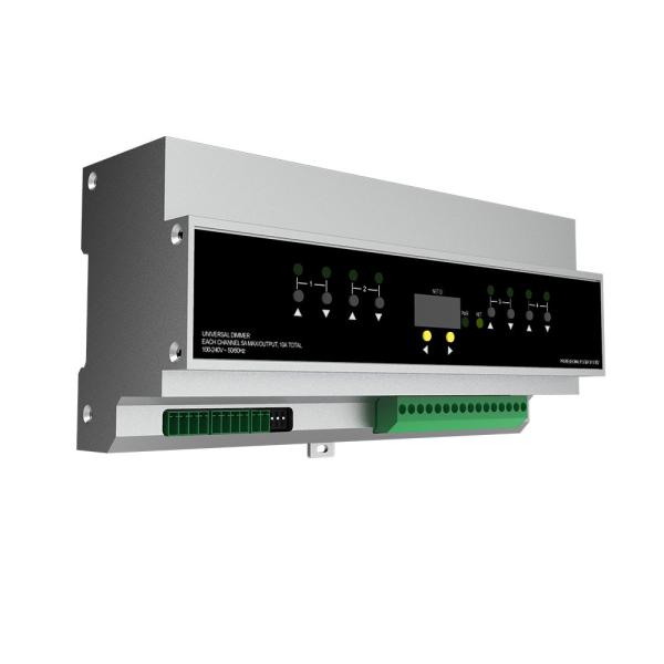 Lightweight Triac Light Dimmer 4 Channels RS-485 7 Segment LED Digits Long