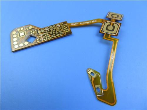 Quality Single Layer Flexible Circuit with 1.0mm FR-4 Stiffener and Immersion Gold for Monitoring System for sale