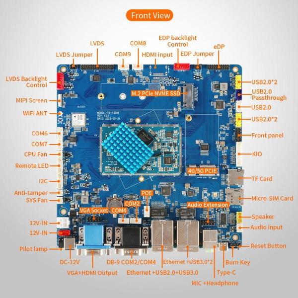 ITX-3399 Intelligent Industrial Computer Mainboard 8Ω·6W dual-channel audio
