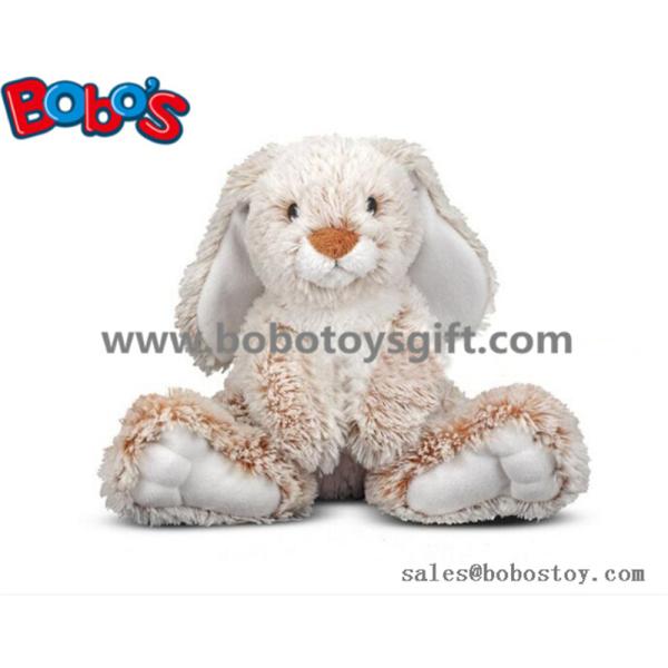 25cm Baby Plush Sitting Rabbit Animal Toy with Long Ears and Big Feet