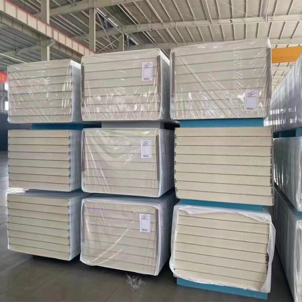 Flexible Polyurethane Composite Panels White Sandwich Plates For Cold Warehouse Plant