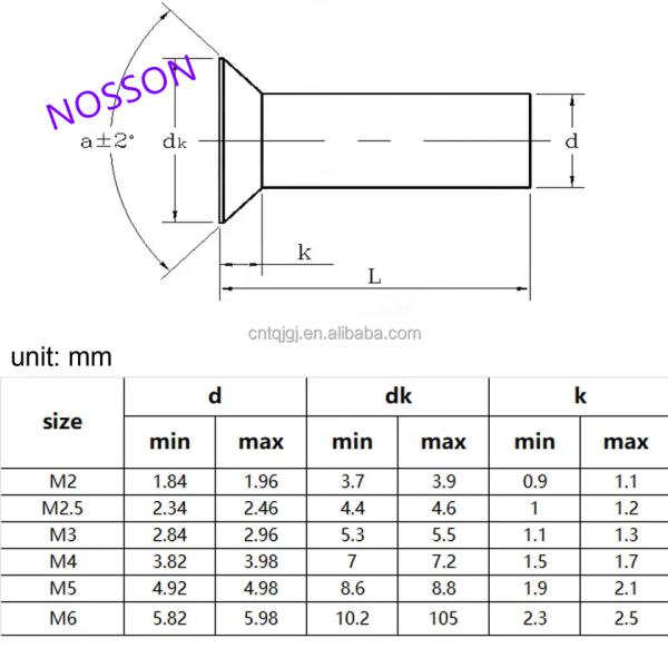 GB Standard Solid Rivet with Bright Finish Uncoated and Aluminum Countersunk Head in Durable 304 Stainless Steel