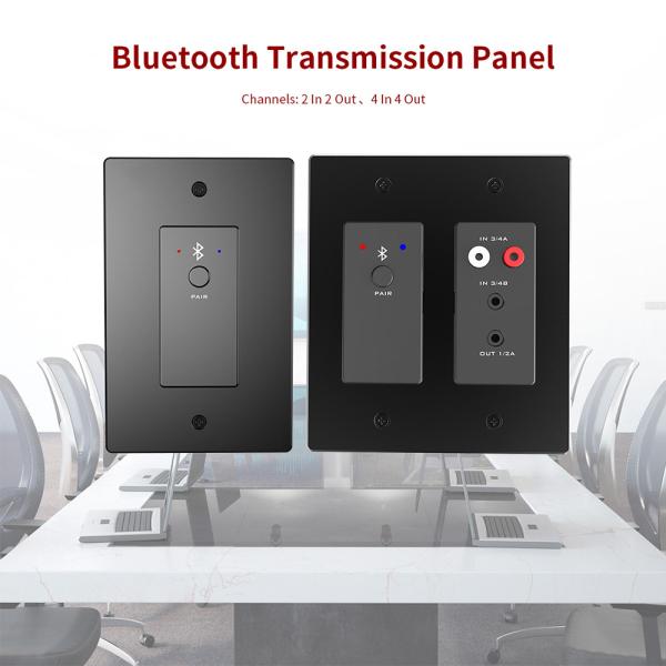 Network 4CH Bluetooth Dante Wall Plate Audio IO Conversion Transmission