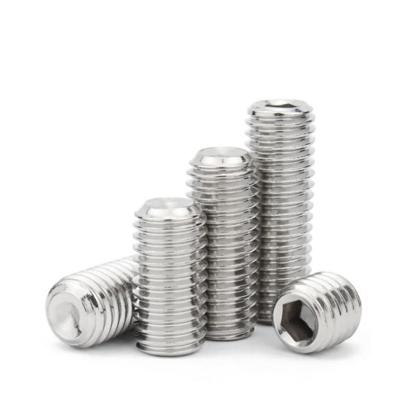 Stainless Steel 304 Hex Socket Set Screw DIN 916 Cup Cone Point for Secure Fastening