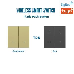 China Tuya Zigbee 3.0 Smart Wireless Switch Two Key Switch 86mmx86mm on sale