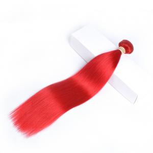 China Fashion Red Color Ombre Hair Weave Virgin Hair Weft 12-26 inch on sale