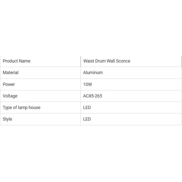 Small Waist Bedroom Wall Lamp Waterproof Creative Wall Lamp Black / White / Gold